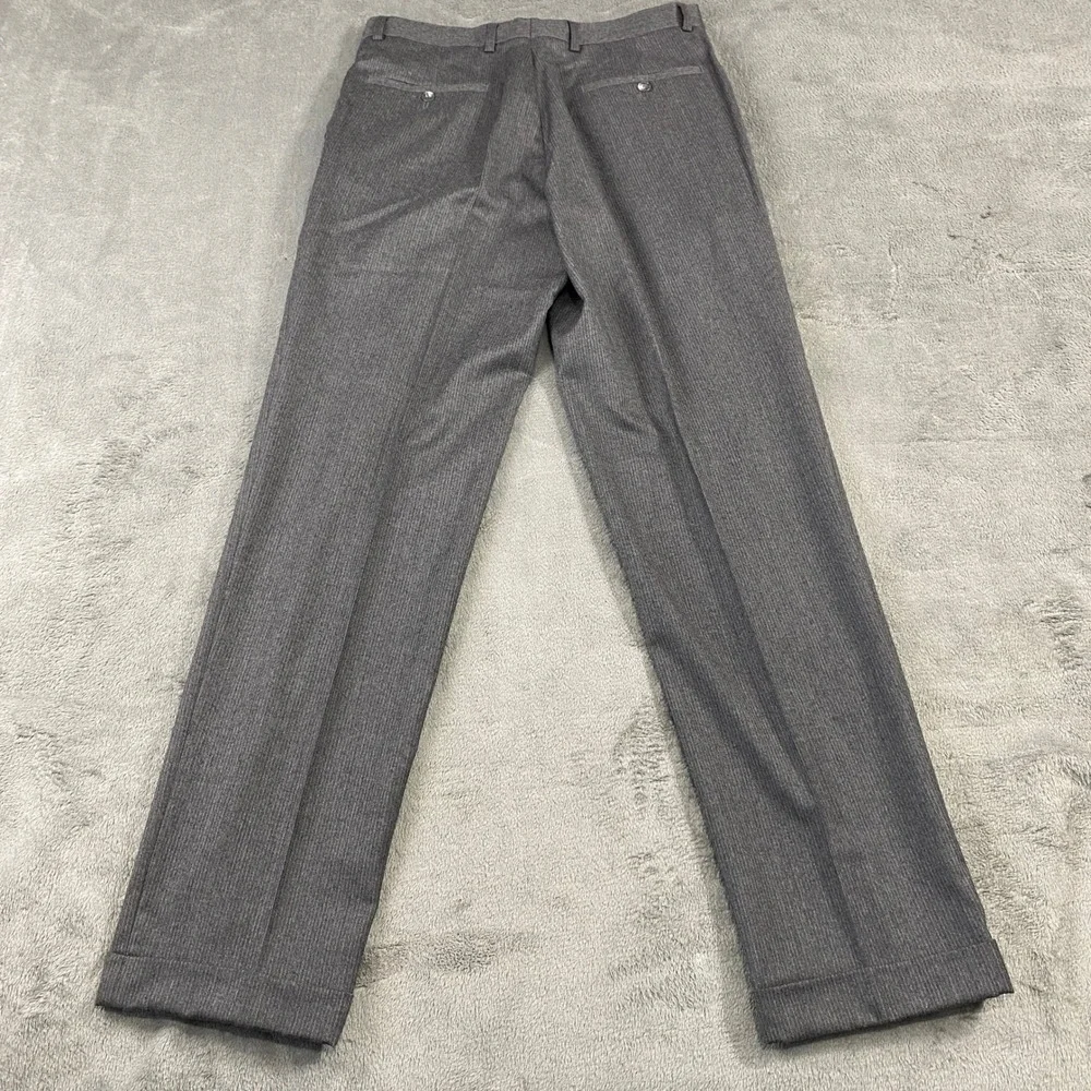 Jos. A.‎ Bank Suit Mens 39L Grey Wool Cashmere Slim Fit 2-Button Micro-Stripe